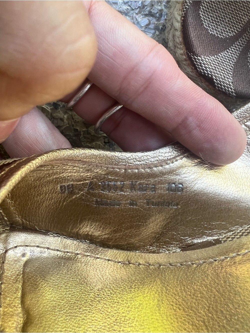 COACH Kara Signature Wedge Espadrille Sandals - Picture 15 of 15